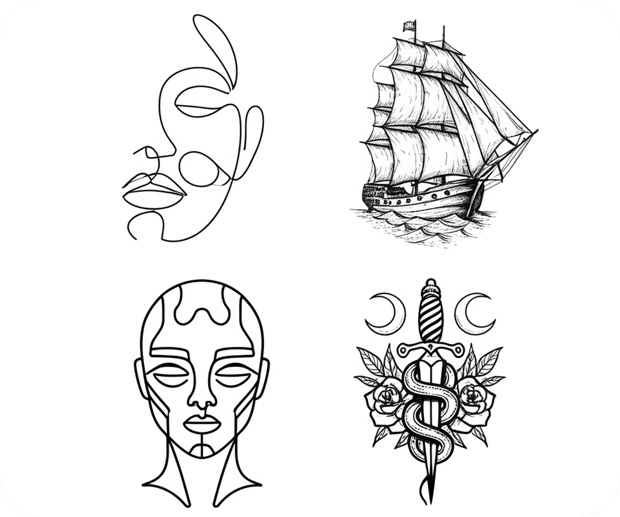 generador gratuito de arte lineal AI