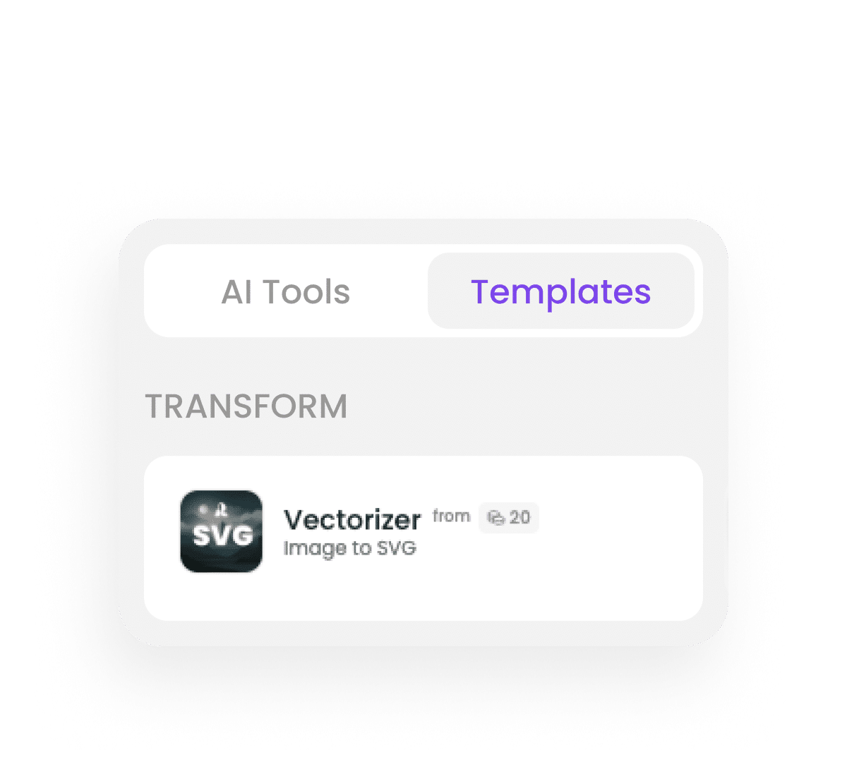 Choose the ‘vectorizer’ tool​