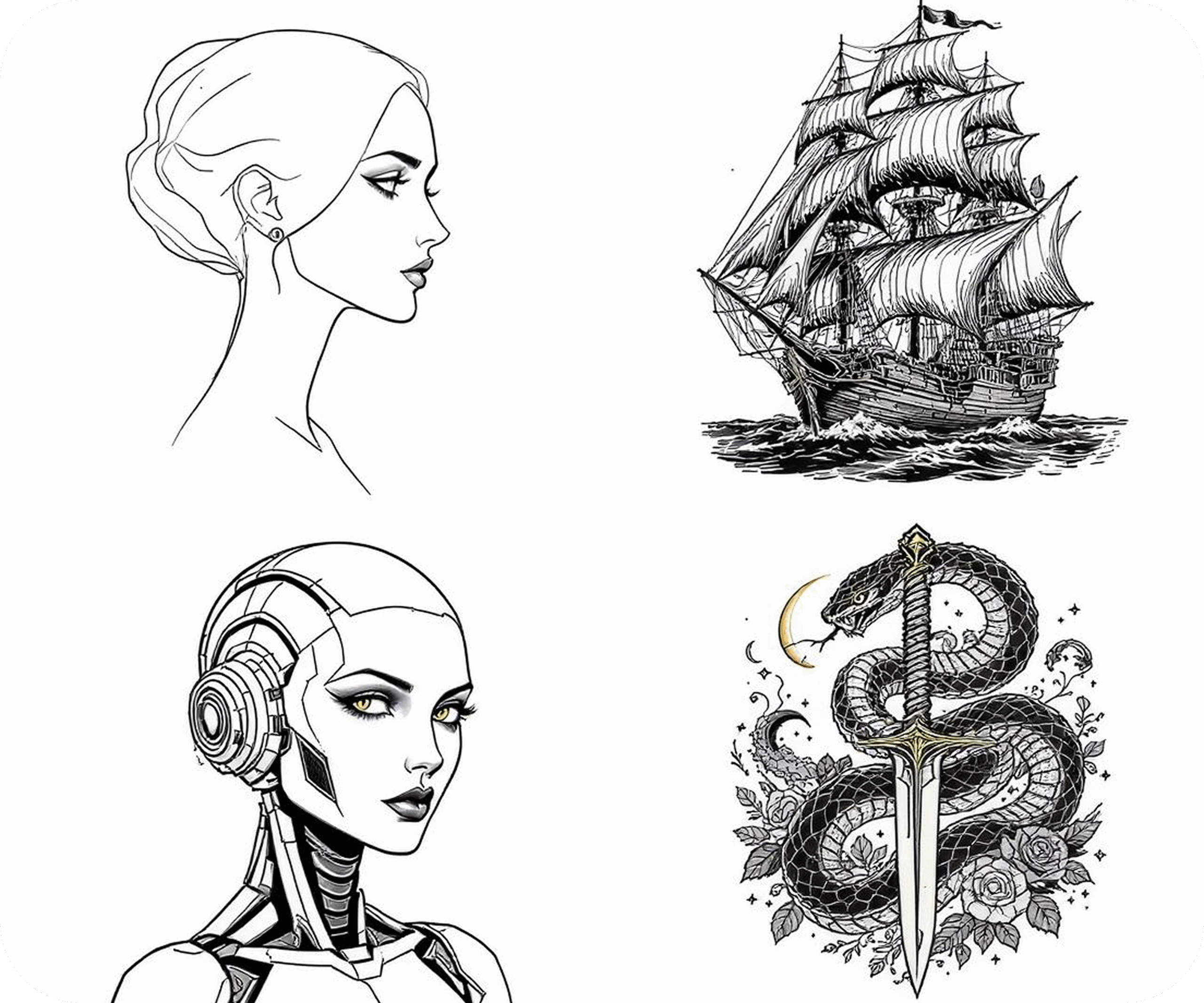 free AI line art generator