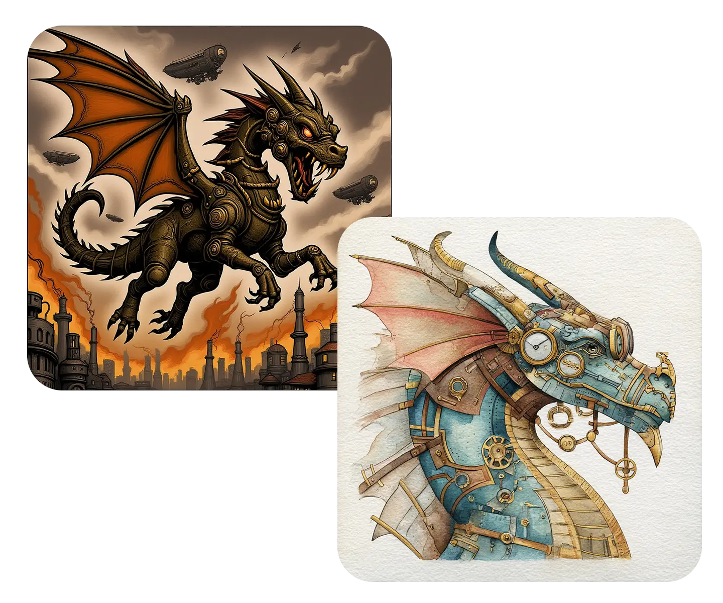 multiple AI art styles