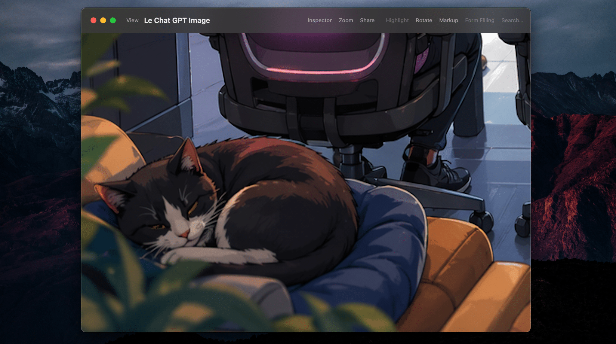 ChatGPT Image text rendering detail with hidden cat