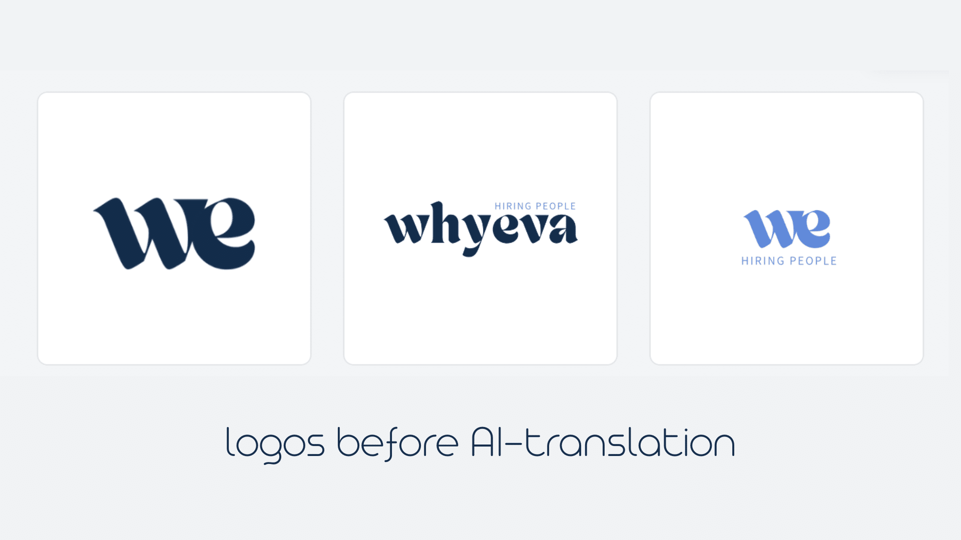 Logos before AI translation