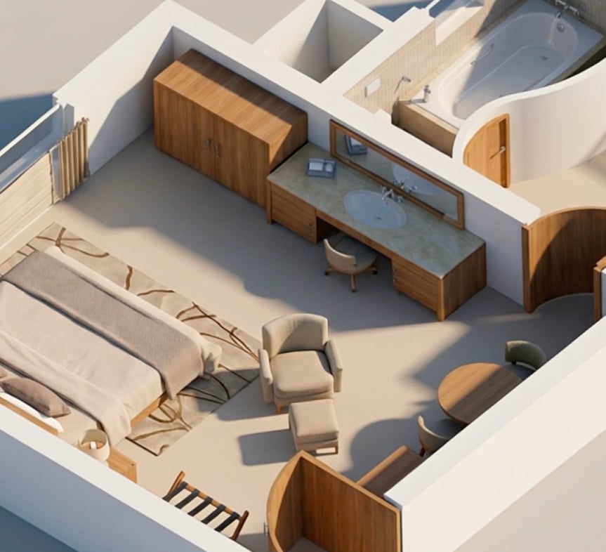 3D room from plan